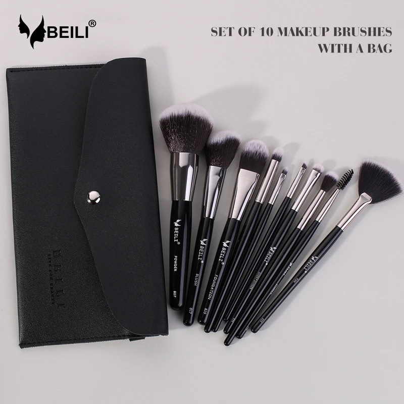 Beili-天然メイクブラシのセット,1130個,パウダー,チーク,アイシャドウ,プロのアイシャドウ用 Beili-天然メイクブラシのセット,1130個,パウダー,チーク,アイシャドウ,プロのアイシャドウ用