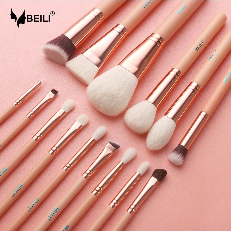 Beili-天然メイクブラシのセット,1130個,パウダー,チーク,アイシャドウ,プロのアイシャドウ用 Beili-天然メイクブラシのセット,1130個,パウダー,チーク,アイシャドウ,プロのアイシャドウ用