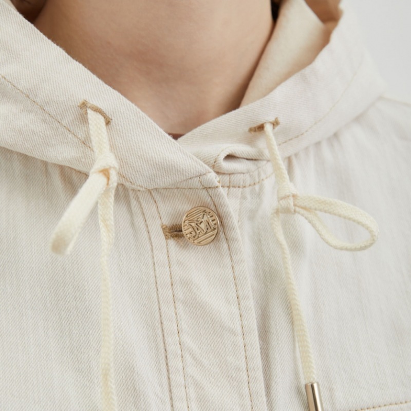 [オリビアローレン] フード付きデニムジャケット_VVBMJ4M3361