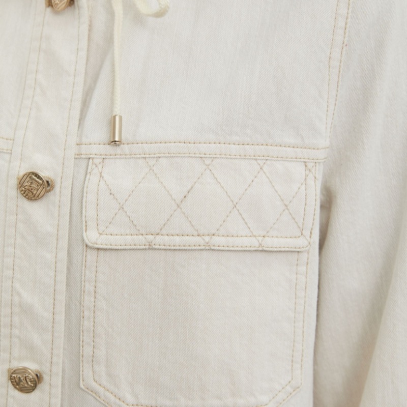 [オリビアローレン] フード付きデニムジャケット_VVBMJ4M3361