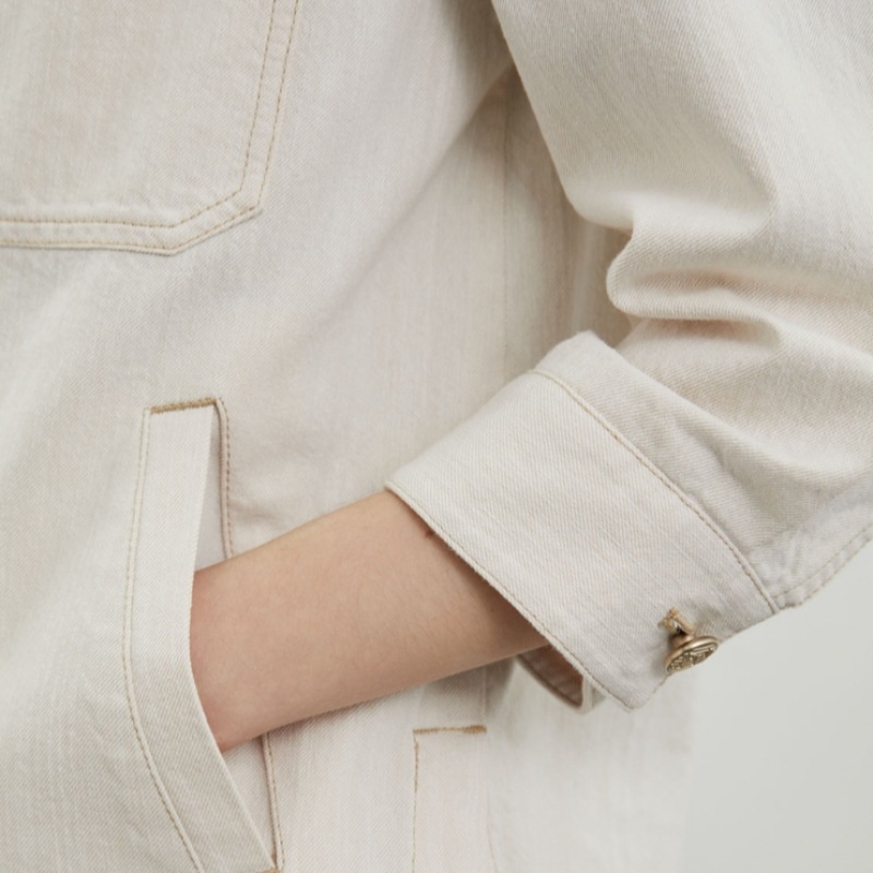 [オリビアローレン] フード付きデニムジャケット_VVBMJ4M3361