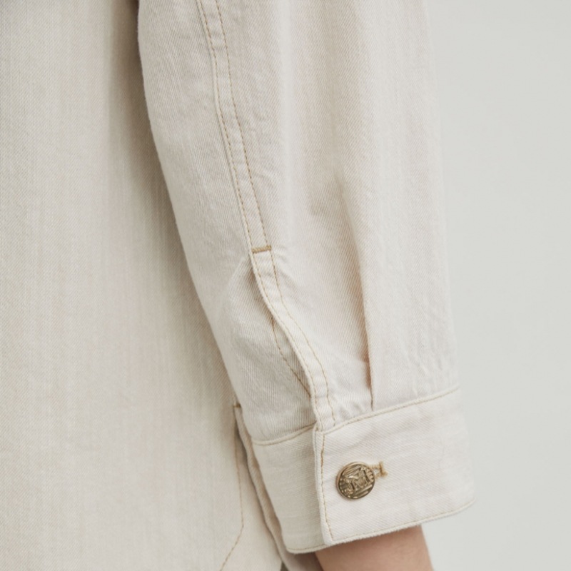 [オリビアローレン] フード付きデニムジャケット_VVBMJ4M3361