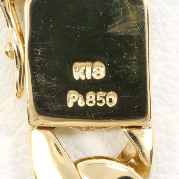 PT850 プラチナ K18YG ブレスレット ダイヤ 鑑別書 約21cm ジュエリー 中古 PT850 プラチナ K18YG ブレスレット ダイヤ 鑑別書 約21cm ジュエリー 中古