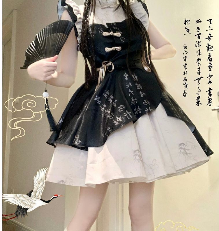 新中国式改良チャイナドレスロリータ少女漢服ロリータワンピース 新中国式改良チャイナドレスロリータ少女漢服ロリータワンピース