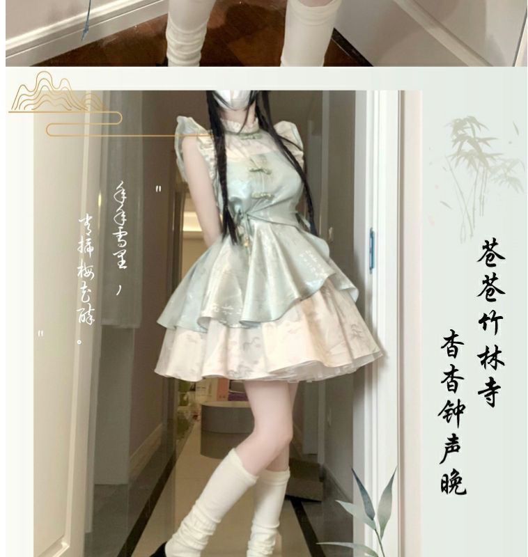 新中国式改良チャイナドレスロリータ少女漢服ロリータワンピース 新中国式改良チャイナドレスロリータ少女漢服ロリータワンピース