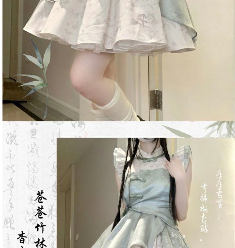 新中国式改良チャイナドレスロリータ少女漢服ロリータワンピース 新中国式改良チャイナドレスロリータ少女漢服ロリータワンピース