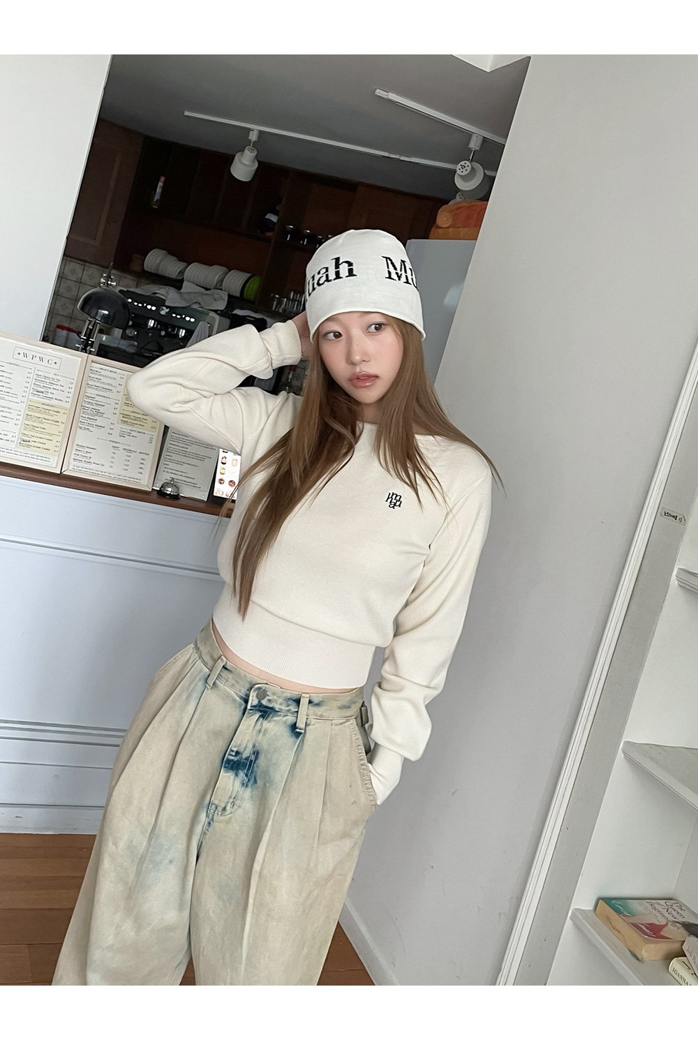 STITCH LOGO SOFT BOATNECK KNIT 4色 新商品 女性服 デイリールック 新商品 韓国人気 韓国ファッション シャツ 韓国スタイル 学生ファッション 肝節期