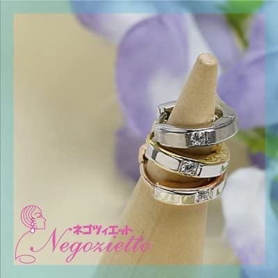 [Negozietto] ネゴツィエット ピアス W1S15-MQ102WG 低金属アレルギー ステンレス 316L フープ 中折れ 3mm CZ付 3mm×13.5mm ホワイトゴールド