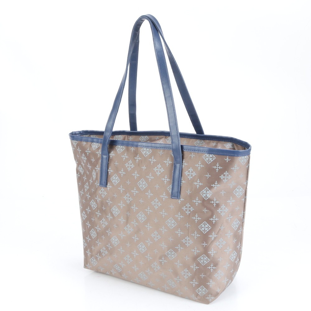 美品 モノグラム レザー×ナイロン トート バッグ 肩掛け ショルダー ハンド A4 レディース RCE CN5-5 中古