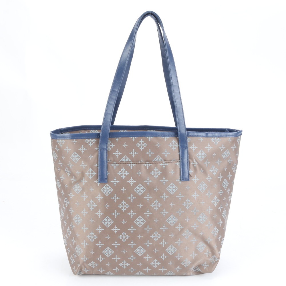 美品 モノグラム レザー×ナイロン トート バッグ 肩掛け ショルダー ハンド A4 レディース RCE CN5-5 中古