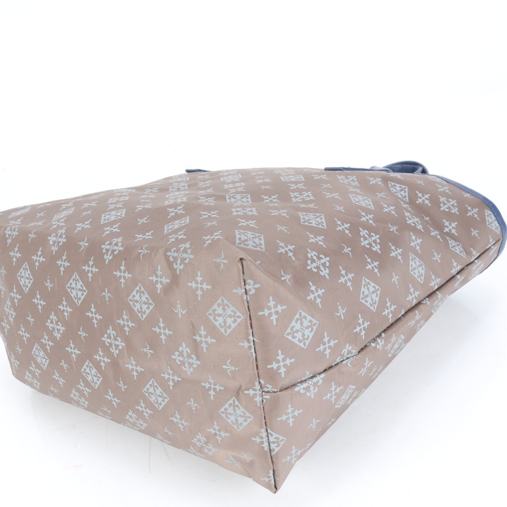 美品 モノグラム レザー×ナイロン トート バッグ 肩掛け ショルダー ハンド A4 レディース RCE CN5-5 中古