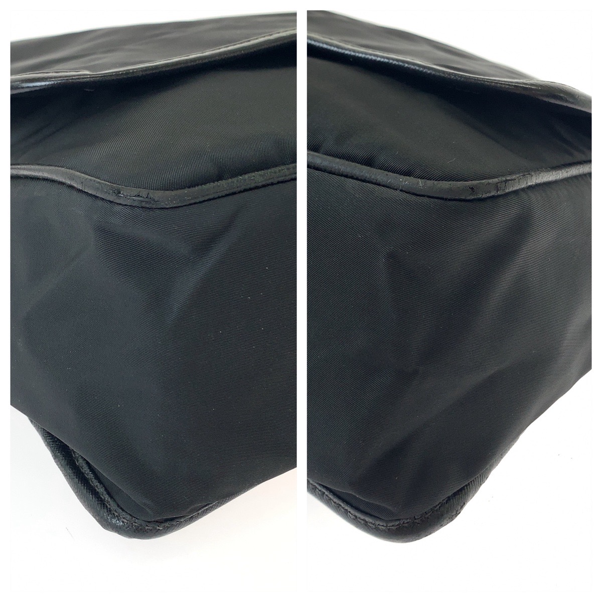 テスート 三角ロゴプレート ブラック 黒 シルバー金具 ナイロン ショルダーバッグ メッセンジャーバッグ メンズ 407078