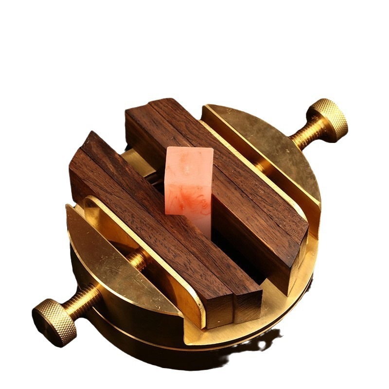 真鍮シールベッドカービングベッド統合された大きなシールカービングベッド360度回転シールダブルヘッド真鍮学習用品