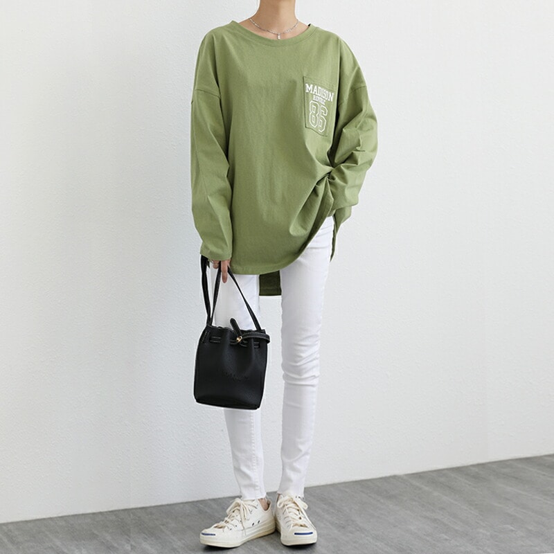 【OUTLET！クーポンで972円】 カレッジロゴ カットソー バックプリント 10色 ラウンドカット レイヤード Tシャツ トップス 長袖 カラバリ ママコーデ レディース 20代 30代 40代