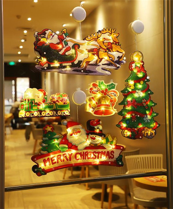 Qoo10] INSスタイル クリスマスライト 窓貼り