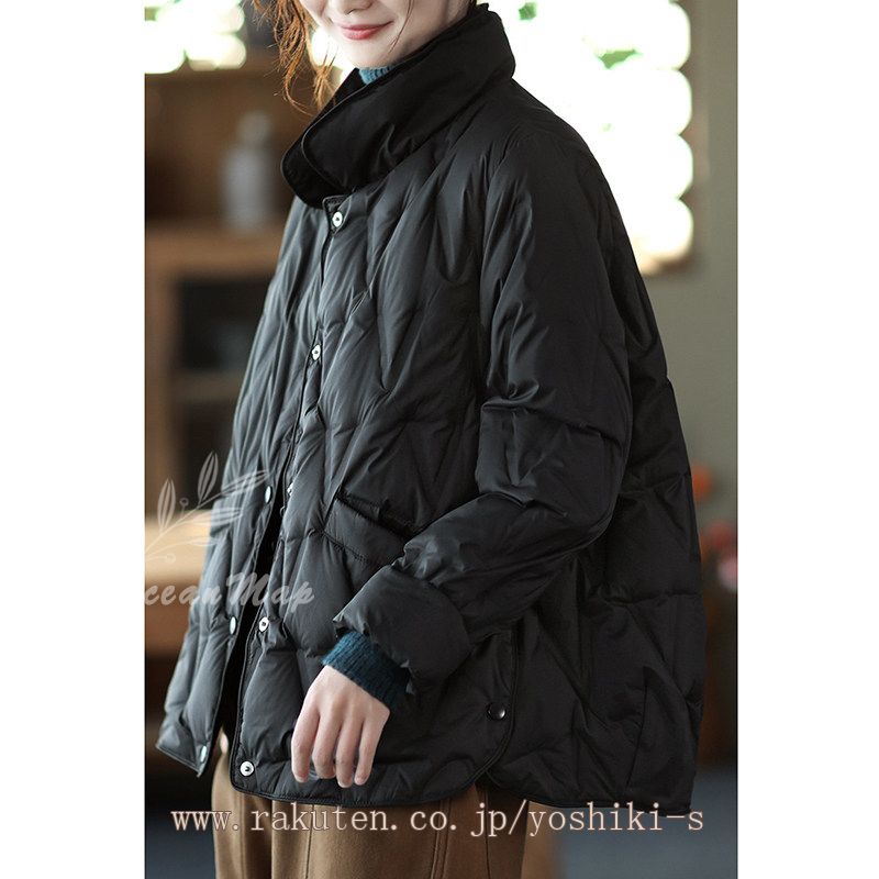 おしゃれ ダウンジャケット レディース ダウンコート ウルトラライトダウン ショート 軽量 防寒 シンプル 暖かい 防風 キルティング ダウンコート 防寒着 秋冬春 日常 散歩 OceanMap