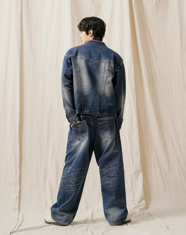 ★関税/送料込★JEMUT☆SAHARA DOMINGO WIDE DENIM PANTS★ JEMUT] Sahara Domingo Wide Denim Pants