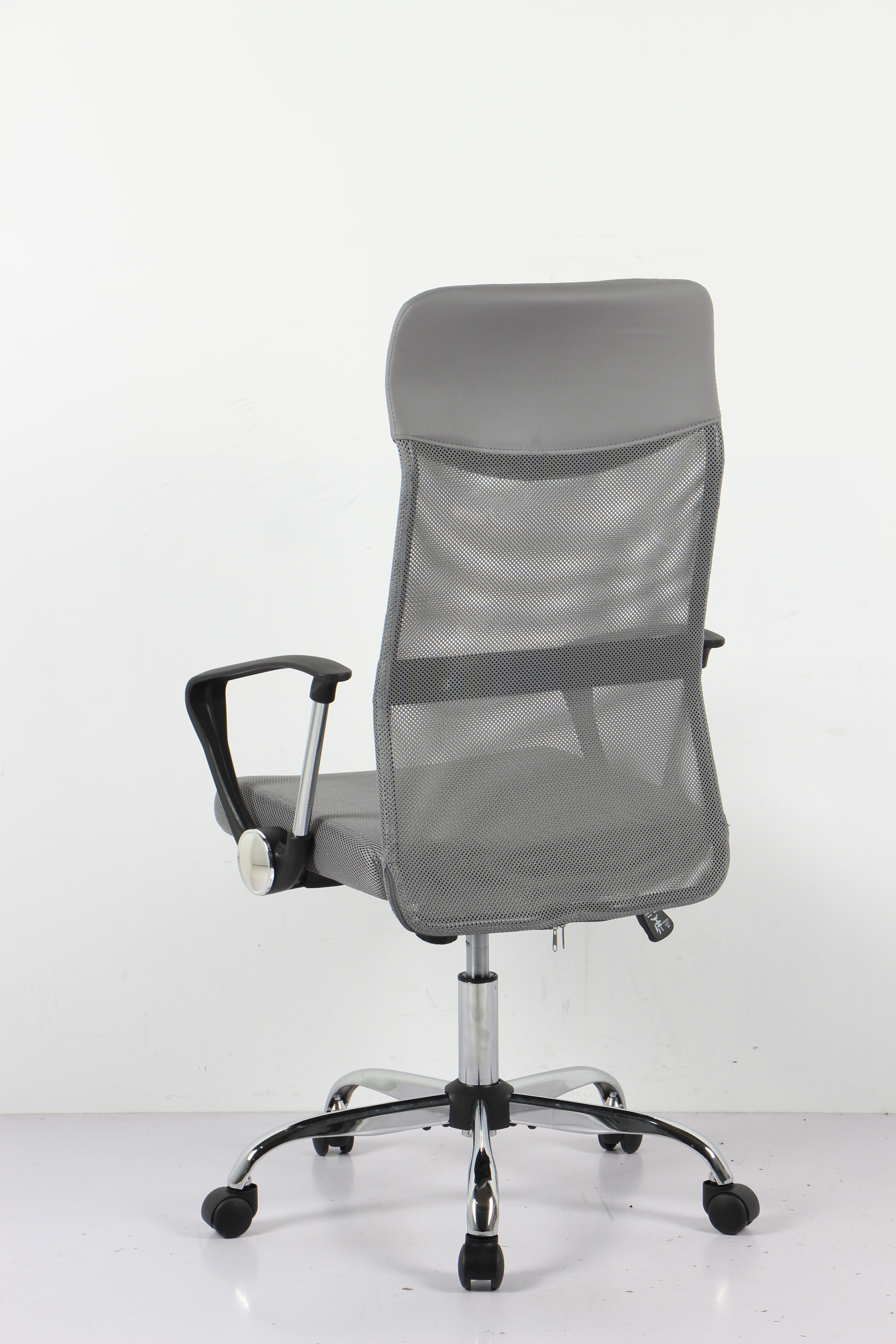 【国内発送】70【ライトグレー】オフィスチェア メッシュ+PU ハイバック　大人気