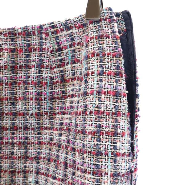 ルネ 日本製 チェック ミニ丈 ツイード スカート 34 Rene サイドジップ レディース ルネ 日本製 チェック ミニ丈 ツイード スカート 34 Rene サイドジップ レディース