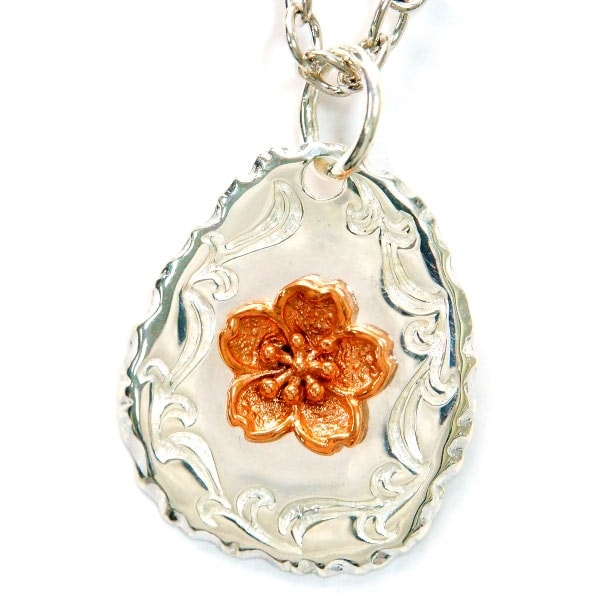 シルバーアクセサリー 桜 花 チェリー ツタ ピンクゴールド プレート メンズ レディース ペンダント ネックレス シルバーアクセサリー 桜 花 チェリー ツタ ピンクゴールド プレート メンズ レディース ペンダント ネックレス