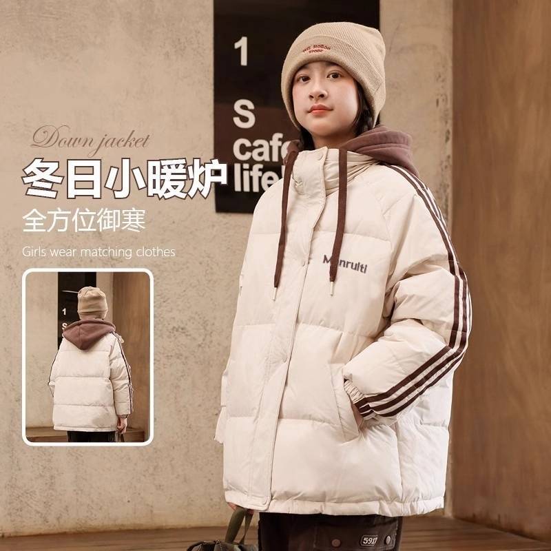 肥厚2024冬の新しいパンダウンコットンジャケットファッショナブルな韓国語バージョンジュニア高校生コットンジャケットウィンタージャケット