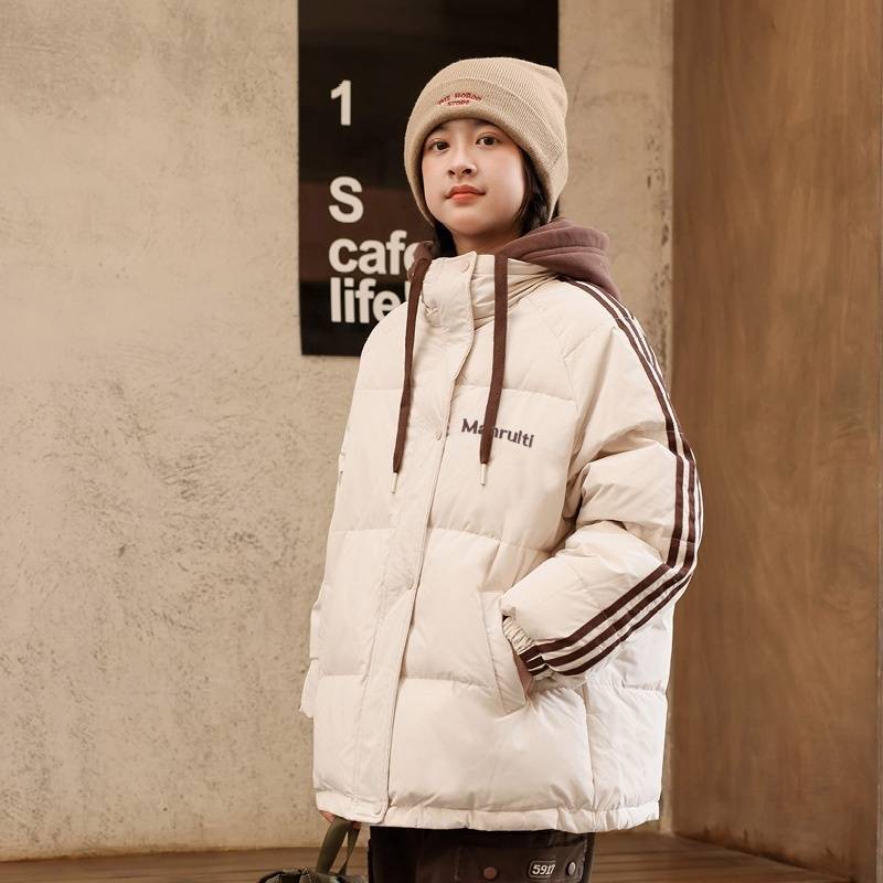 肥厚2024冬の新しいパンダウンコットンジャケットファッショナブルな韓国語バージョンジュニア高校生コットンジャケットウィンタージャケット