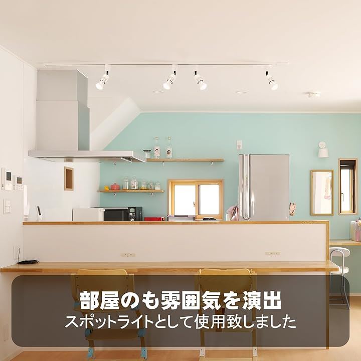 ダクトレール用スポットライト ダクトレール用照明器具 ライティングレール E26口金 電球60W相当 RA95 550LM 非調光(電球色3000K(ホワイト), 6個セット)