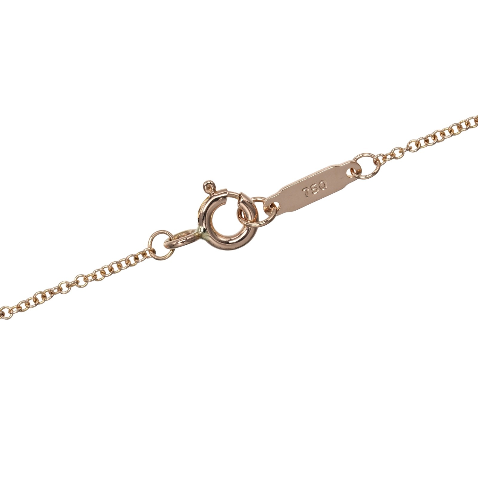 メトロハート ネックレス K18ピンクゴールド ダイヤモンド 約2g レディース 中古品 Aランク