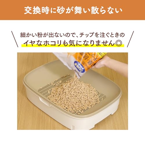 ニャンとも清潔トイレ 脱臭・抗菌チップ 大容量 大きめの粒 4.4L×4個(ケース販売) [猫砂] システムトイレ用