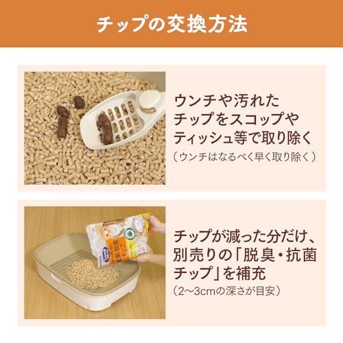 ニャンとも清潔トイレ 脱臭・抗菌チップ 大容量 大きめの粒 4.4L×4個(ケース販売) [猫砂] システムトイレ用