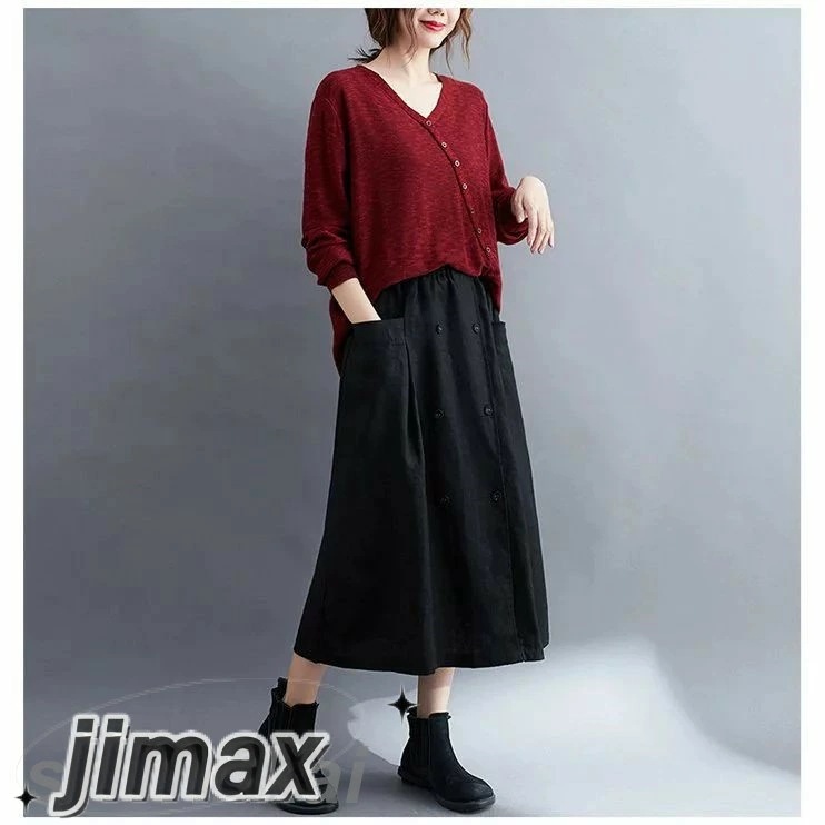 スカート レディース リネンスカート ロングスカート 春 夏 秋 綿麻風 綿 フレアスカート ミモレ丈 ボトムス ウェストゴム 大人 きれいめ 洗える 通勤 綿麻混　綿麻風 リネン リネンスカート