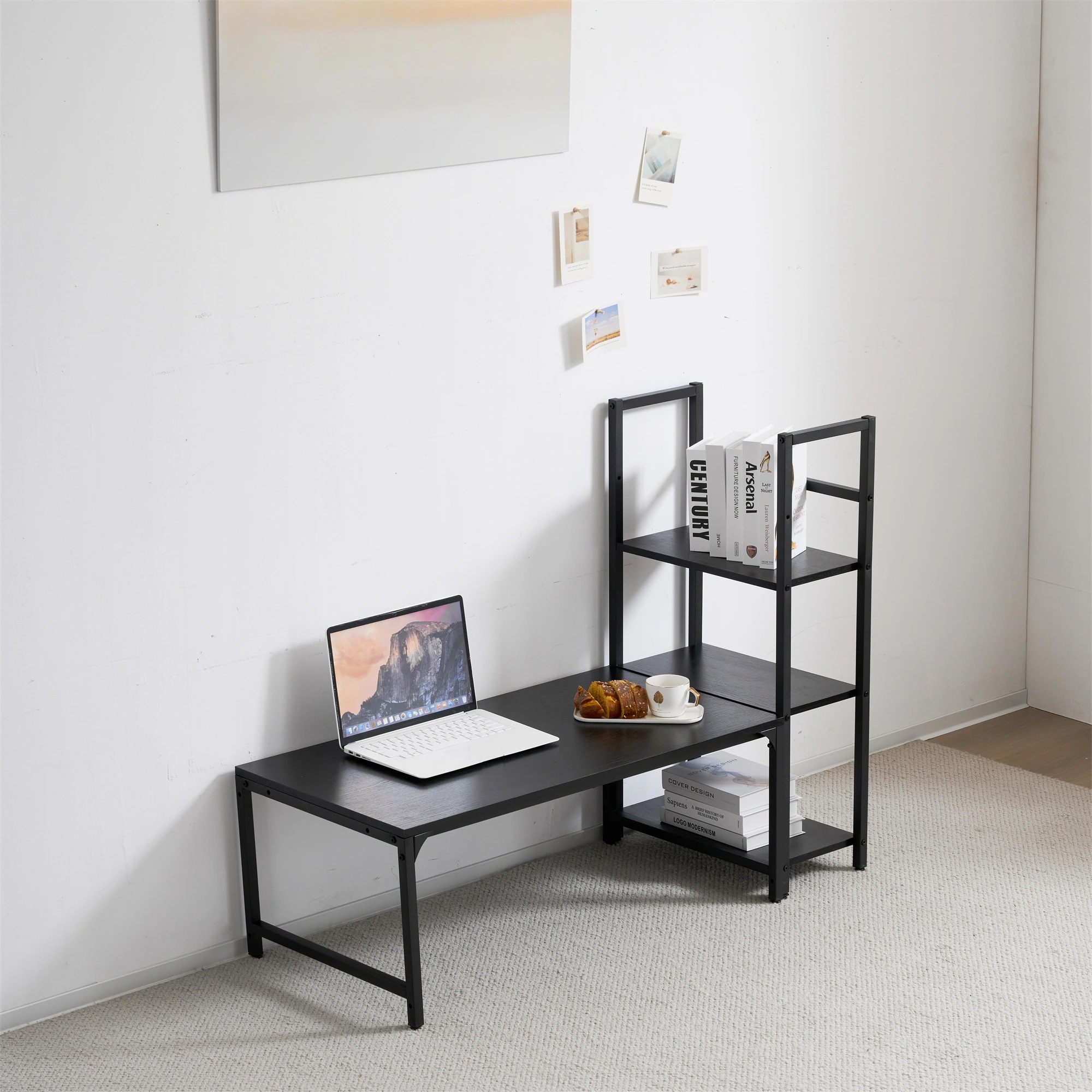 768【新色登場】【グレー】家具专门店 ロータイプデスク パソコンデスク 実用な一体分離両用 溢れる天然木の魅力 省スペース 3段シェルフ付 座デスク ミシン台 768【新色登場】【グレー】家具专门店 ロータイプデスク パソコンデスク 実用な一体分離両用 溢れる天然木の魅力 省スペース 3段シェルフ付 座デスク ミシン台