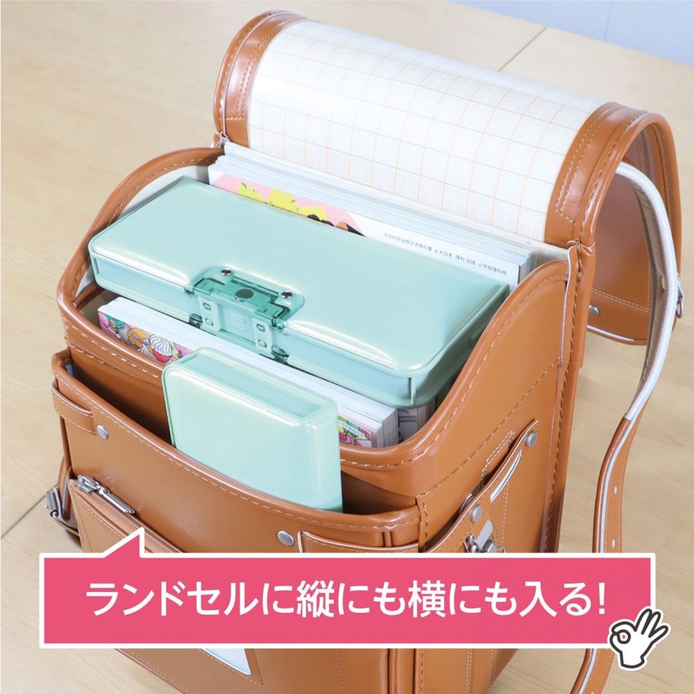 （まとめ買い）オートロック マグネット筆入 筆箱 ペンケース マリンブルー CF500MB [x3]