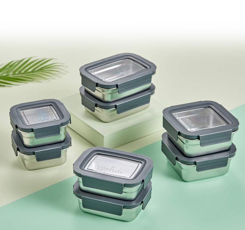 ステンレス製 密閉保存容器 8個セット 【公式通販】