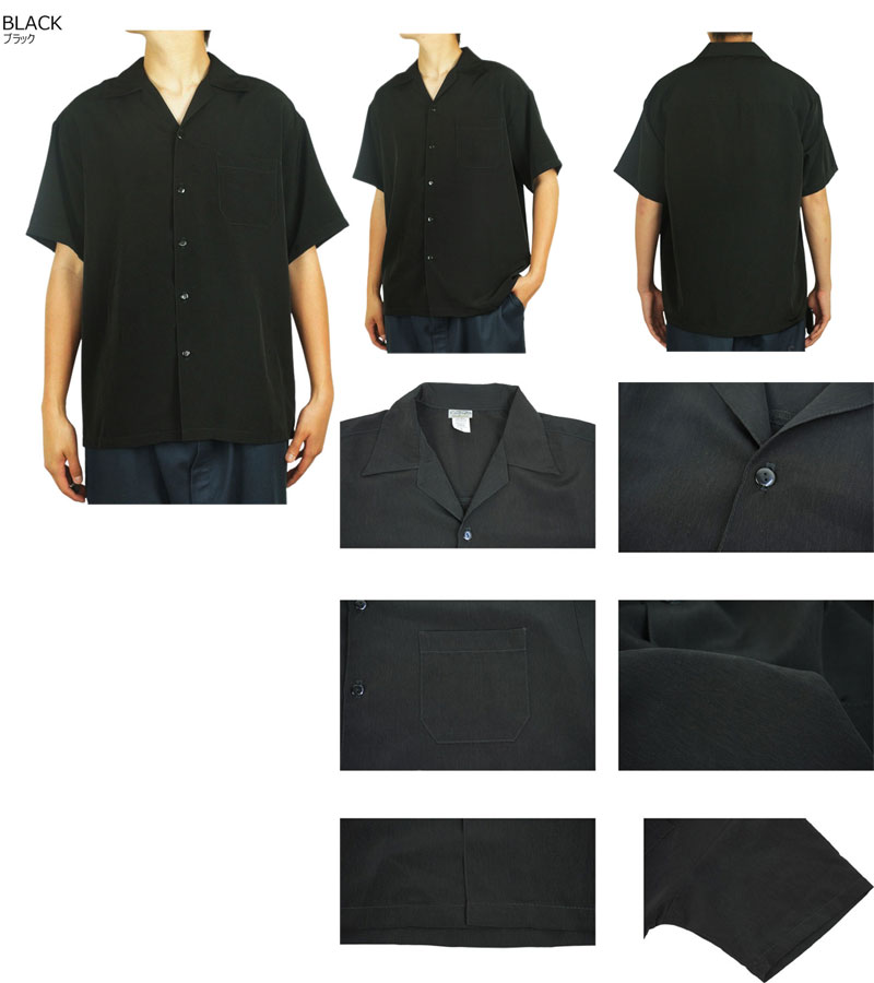 CALTOP キャルトップ カルトップメンズ シャツ【クリックポスト発送】3003 SS SHIRTSショートスリーブシャツBLACK(ブラック) KH