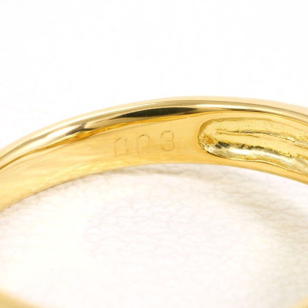 K18 18金 YG リング 8号 パール(真珠) 約8mm ダイヤ 0.03 ジュエリー 中古