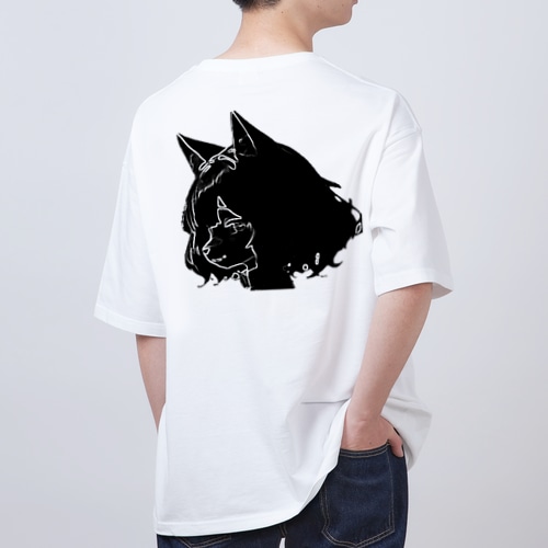 【文字入れ可能受注生産】ボーダーコリーの女の子 メイド ケモナー オーバーサイズTシャツ 【文字入れ可能受注生産】ボーダーコリーの女の子 メイド ケモナー オーバーサイズTシャツ