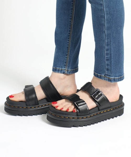 Dr. MYLES マイルス厚底レザーストラップありスポーツサンダル