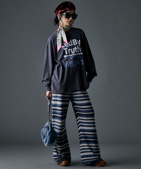 Tシャツ・カットソー ロゴプリントロングスリーブTシャツ 大きいサイズ有 GEVS. Tシャツ・カットソー ロゴプリントロングスリーブTシャツ 大きいサイズ有 GEVS.