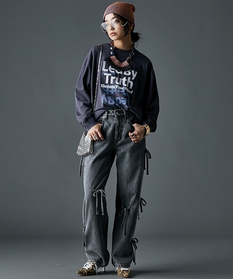 Tシャツ・カットソー ロゴプリントロングスリーブTシャツ 大きいサイズ有 GEVS. Tシャツ・カットソー ロゴプリントロングスリーブTシャツ 大きいサイズ有 GEVS.