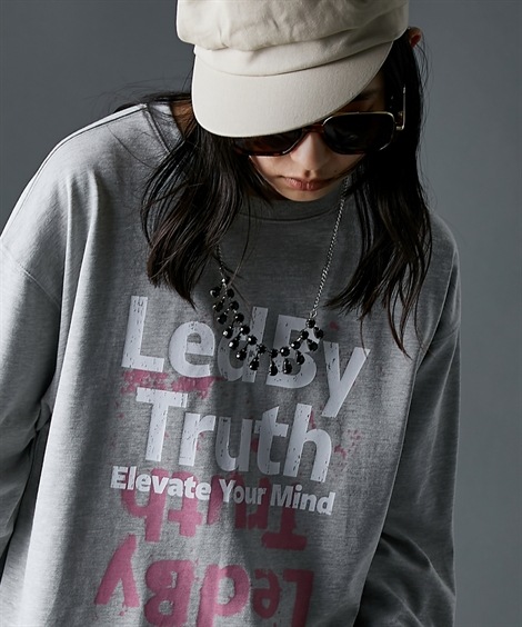 Tシャツ・カットソー ロゴプリントロングスリーブTシャツ 大きいサイズ有 GEVS. Tシャツ・カットソー ロゴプリントロングスリーブTシャツ 大きいサイズ有 GEVS.