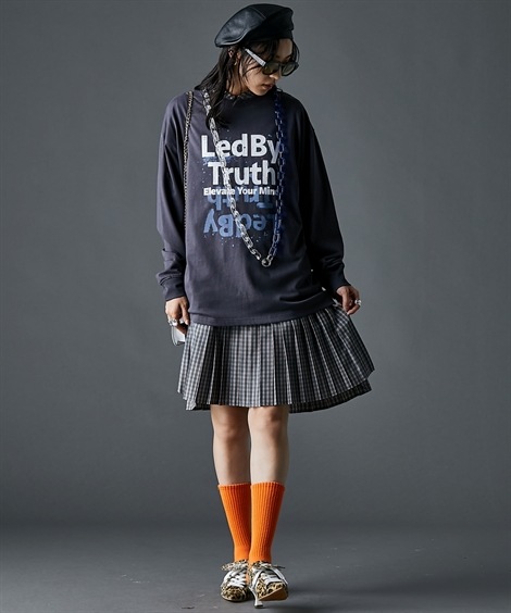 Tシャツ・カットソー ロゴプリントロングスリーブTシャツ 大きいサイズ有 GEVS. Tシャツ・カットソー ロゴプリントロングスリーブTシャツ 大きいサイズ有 GEVS.