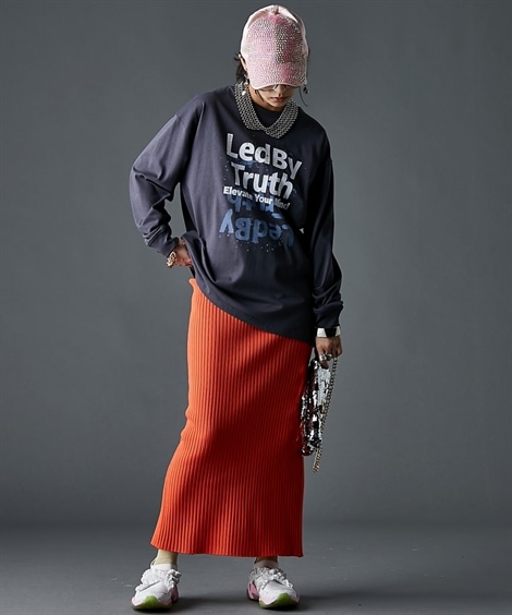 Tシャツ・カットソー ロゴプリントロングスリーブTシャツ 大きいサイズ有 GEVS. Tシャツ・カットソー ロゴプリントロングスリーブTシャツ 大きいサイズ有 GEVS.