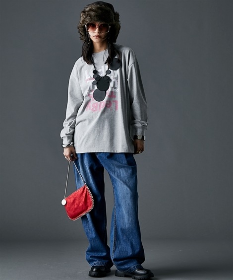 Tシャツ・カットソー ロゴプリントロングスリーブTシャツ 大きいサイズ有 GEVS. Tシャツ・カットソー ロゴプリントロングスリーブTシャツ 大きいサイズ有 GEVS.