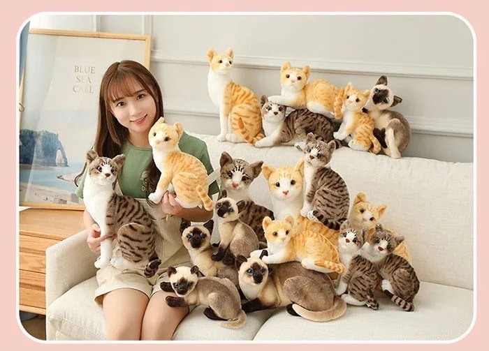 猫 ぬいぐるみ リアル シャムネコ タヌキ猫 茶トラ猫 ペット シャム猫 ねこ 本物 そっくり ネコ 子ども キッズ ギフト クリスマス プレゼント 子供 女の子 男の子 癒し ふわふわ