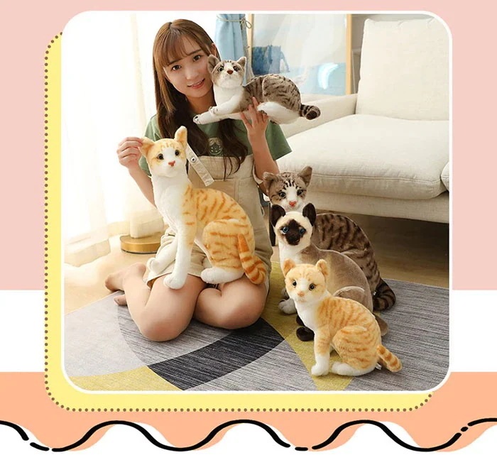 猫 ぬいぐるみ リアル シャムネコ タヌキ猫 茶トラ猫 ペット シャム猫 ねこ 本物 そっくり ネコ 子ども キッズ ギフト クリスマス プレゼント 子供 女の子 男の子 癒し ふわふわ