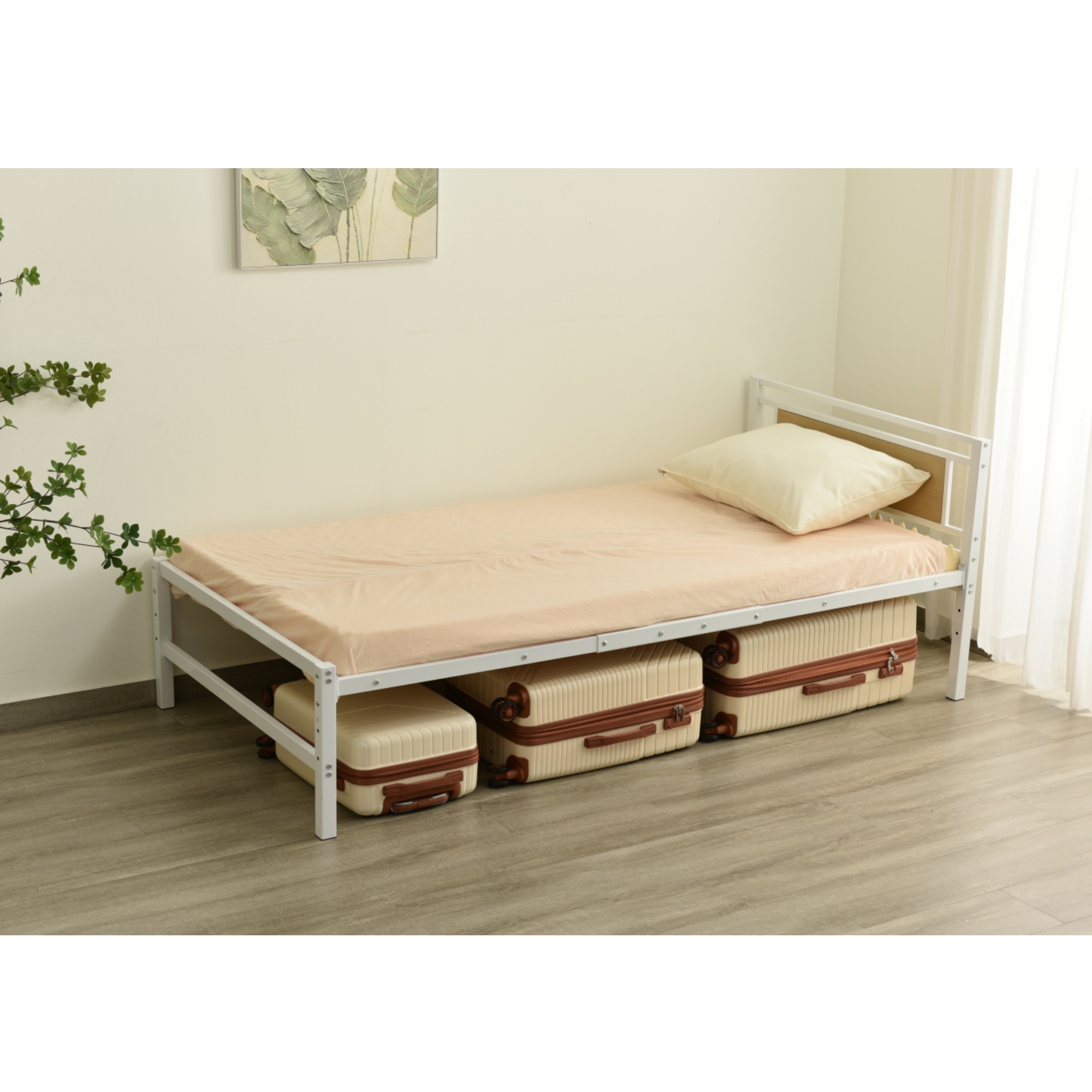 【国内出荷】【新作】【ホワイト】パイプベッド シングル ベッド 宮 三段階高さ調整可 スチール 耐震 ベッド北欧風 子供部屋 【国内出荷】【新作】【ホワイト】パイプベッド シングル ベッド 宮 三段階高さ調整可 スチール 耐震 ベッド北欧風 子供部屋