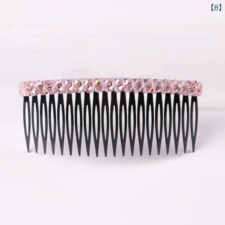 前髪クリップ 韓国 オルチャン おしゃれ かわいい ファッション ヘアピン アクセサリー レディース コーム フープ ワインレッド ピンク 紺