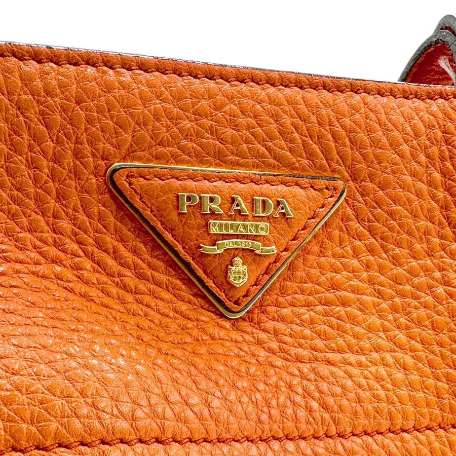 プラダ PRADA ハンドバッグ レザー オレンジ レディース BR5092 n0527