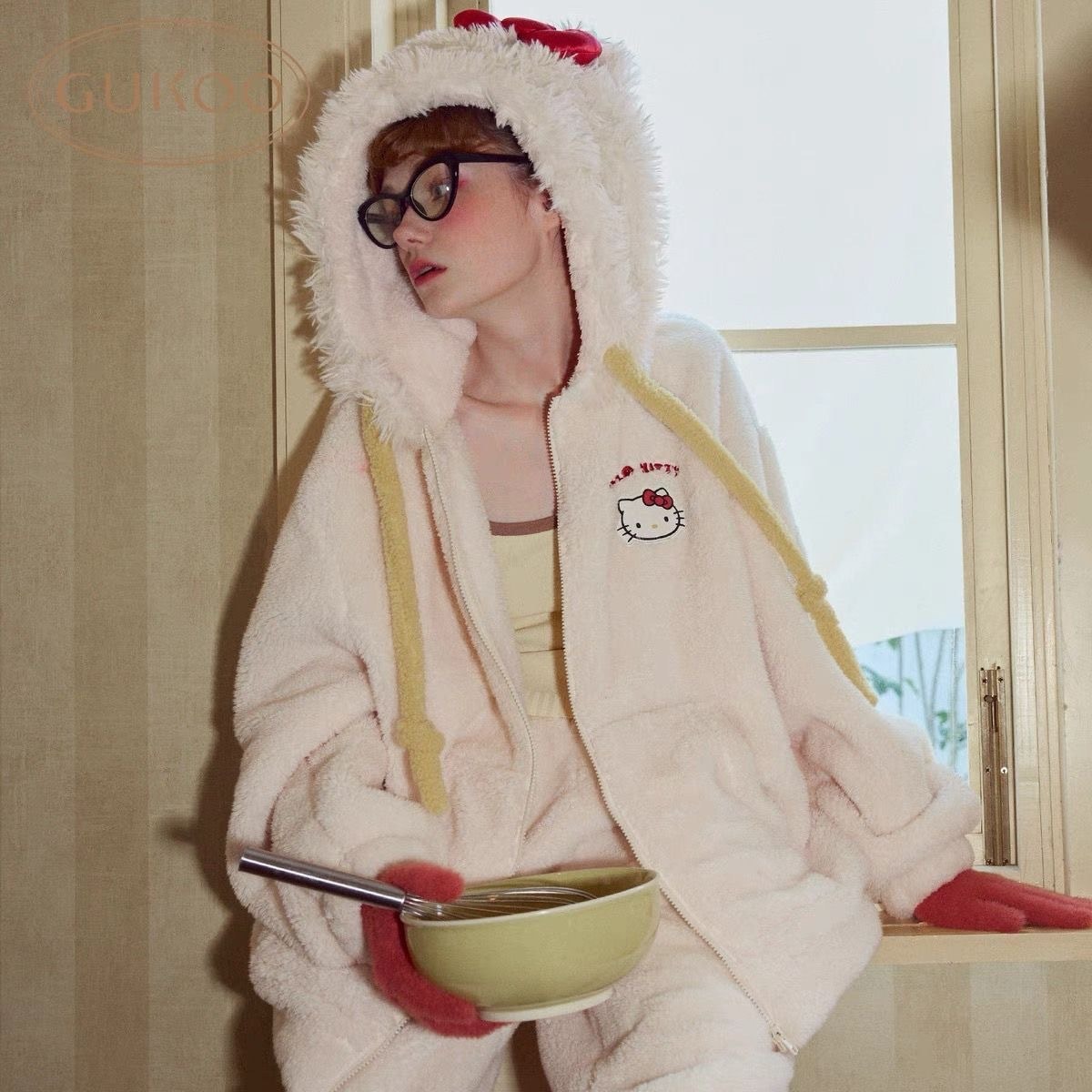 キティ パジャマ レディース 可愛い 冬の新作サンゴ絨毯保温女性用ルームウェアセット 部屋着 ルームウェア 着ぐるみパジャマ キティ パジャマ レディース 可愛い 冬の新作サンゴ絨毯保温女性用ルームウェアセット 部屋着 ルームウェア 着ぐるみパジャマ